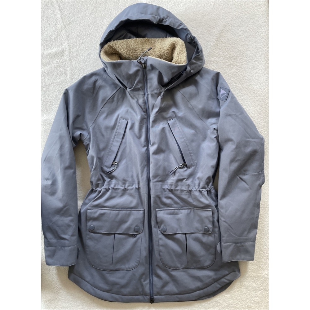 Burton Prowess Snowboard Ski Jacket Womens Small Waterproof Insulated Sherpa - Picture 2 of 16